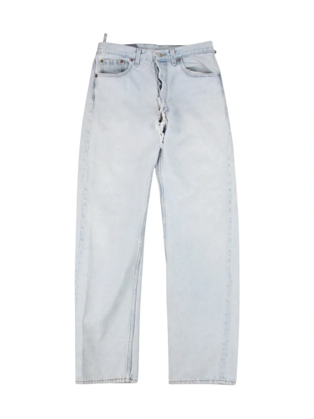 Vintage Levi's 501 Jeans Mens 30x31 Made in USA Light Wash Distressed Ripped‎